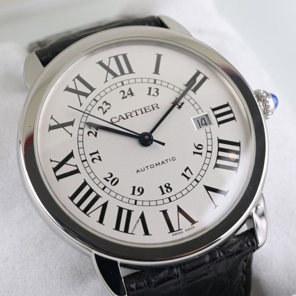 Cartier Ronde Solo XL 3802 W6701010 42mm Stainless Steel Watch W/ Box - Picture 7 of 13
